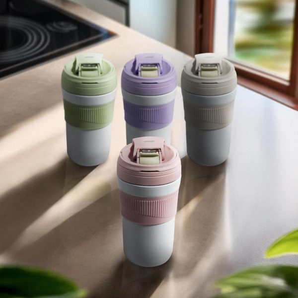 VASO METALICO HERMETICO 400ML COLOR PASTEL LH-4077