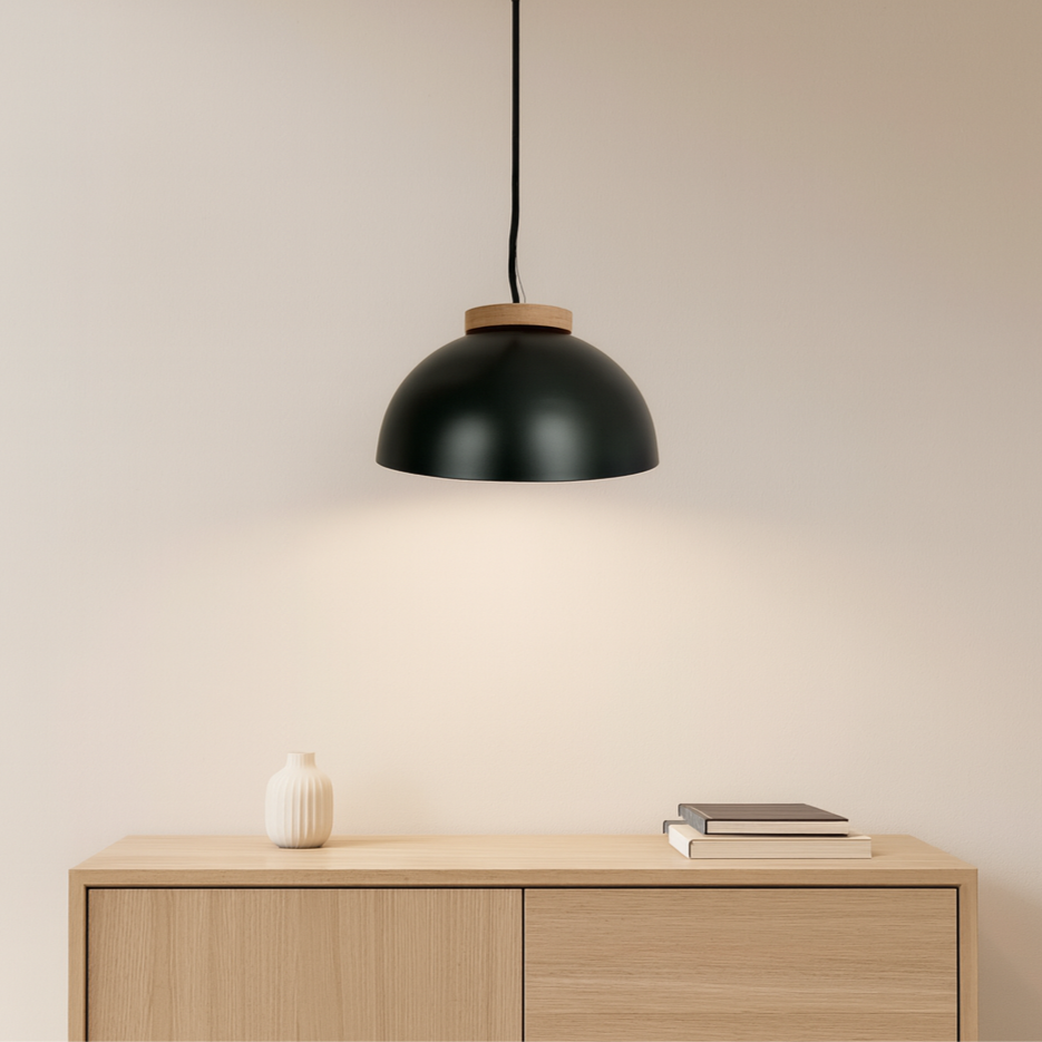 Artefacto colgante decorativo Anastasia G en negro mate