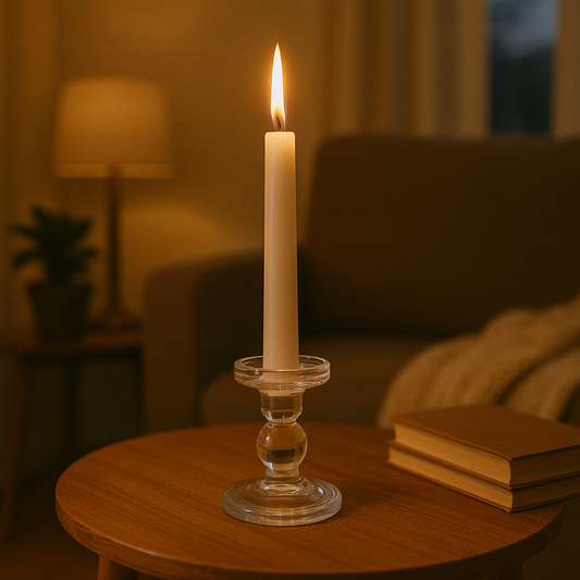 CANDELABRO VIDRIO 8,5X10CMS