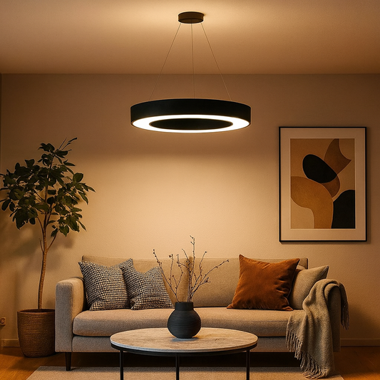 COLGANTE LED ZURICH I Ø40CM - NEGRO