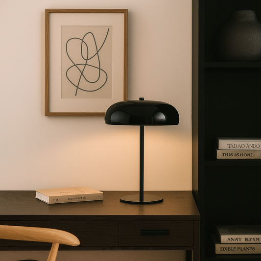 LÁMPARA HONGUITO DECORATIVA DE MESA SCOTT - NEGRO