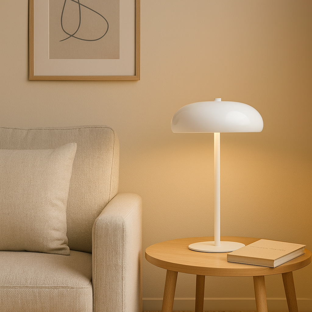 LÁMPARA DECORATIVA HONGUITO DE MESA SCOTT - BLANCO