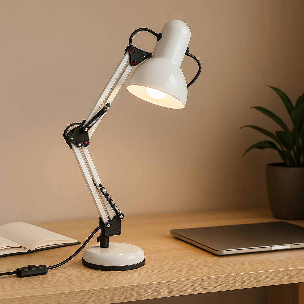 LAMPARA DE MESA ARTICULABLE CAMBRDIGE BLANCA