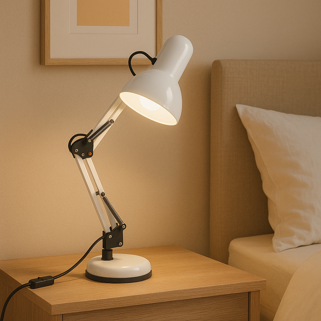 LAMPARA DE MESA ARTICULABLE CAMBRDIGE BLANCA