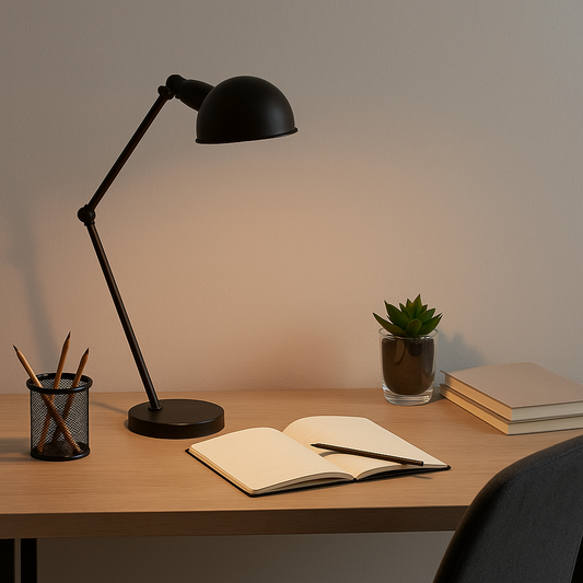 Portátil Mesa Articulada Negra 1xE27 "Exmoor"