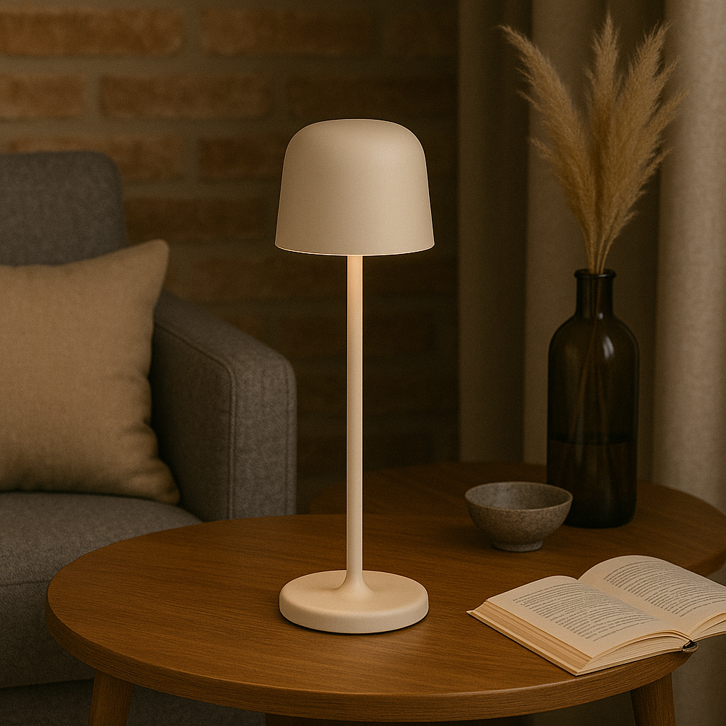 Portátil Mesa Metal Beige Inalámbrica