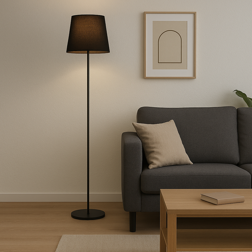 Portátil de Pie Metal Negro Pantalla Textil