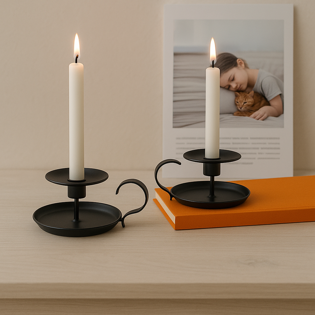 CANDELABRO DE METAL X 2 5X10CMS C/ASA