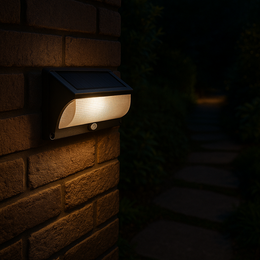 Aplique LED Solar con Sensor ABS Negro 3000K