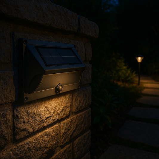 Aplique LED Solar con Sensor ABS Gris 3000K