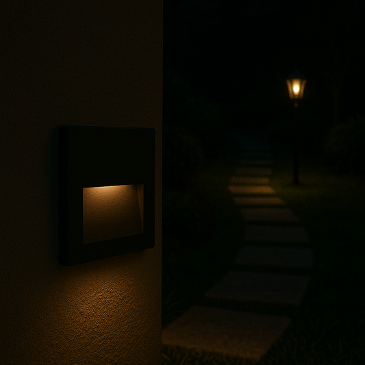 Aplique de Pared Cuadrado Negro 6W 3000K