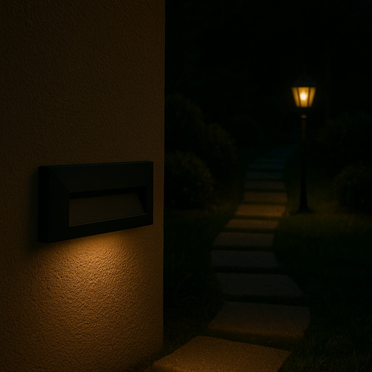 Aplique de Pared Rectangular Negro 6W 3000K