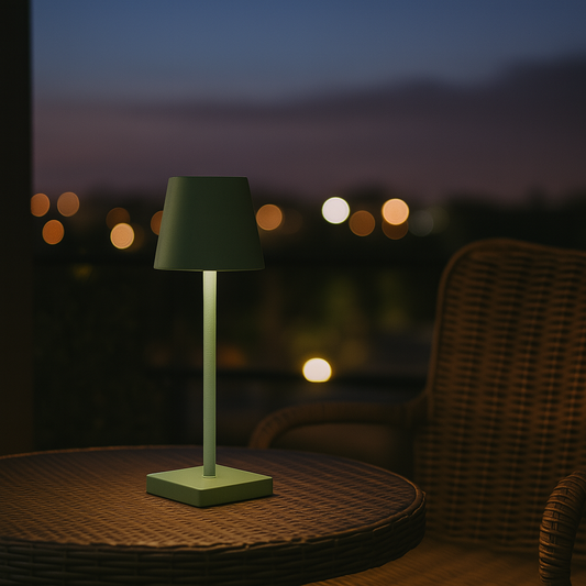 LAMPARA DE MESA ROGER RECARGABLE DIMM - GREEN