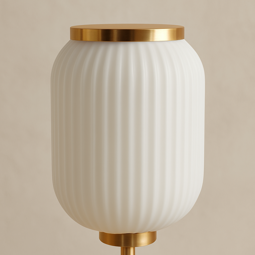 Lámpara de Mesa Pirce – Bronce & Vidrio Opal