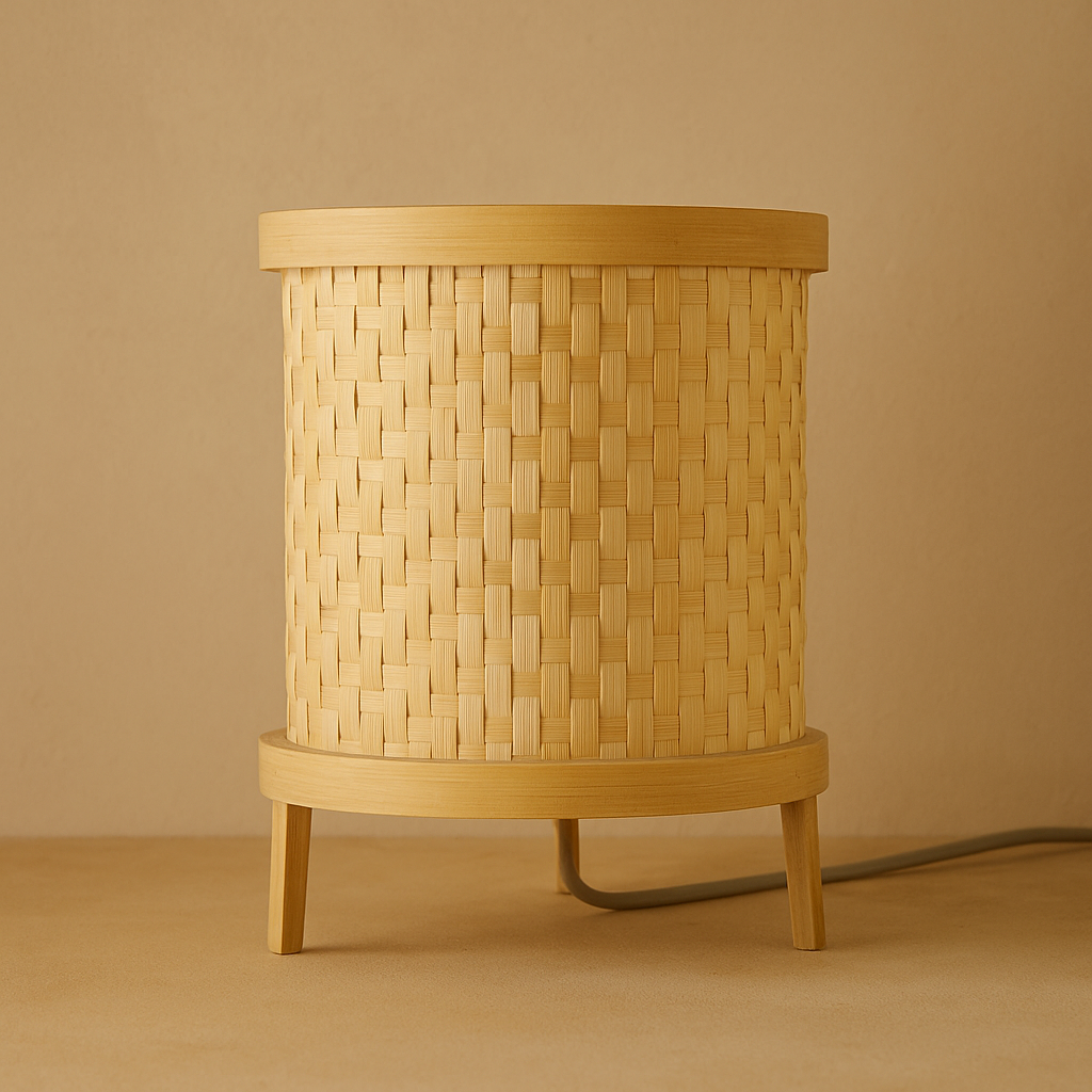 Lámpara de Mesa Tamashi – Bambú Natural & Diseño Escandinavo