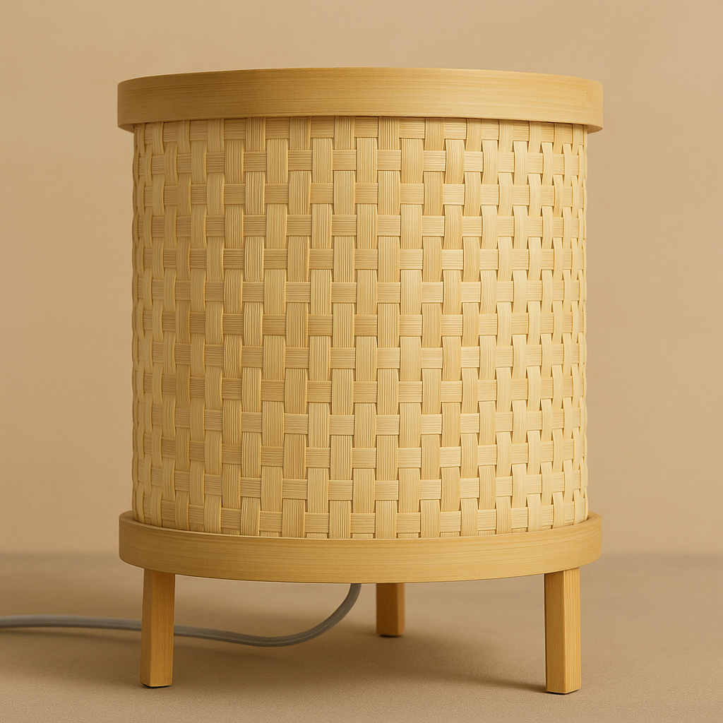 Lámpara de Mesa Tamashi – Bambú Natural & Diseño Escandinavo