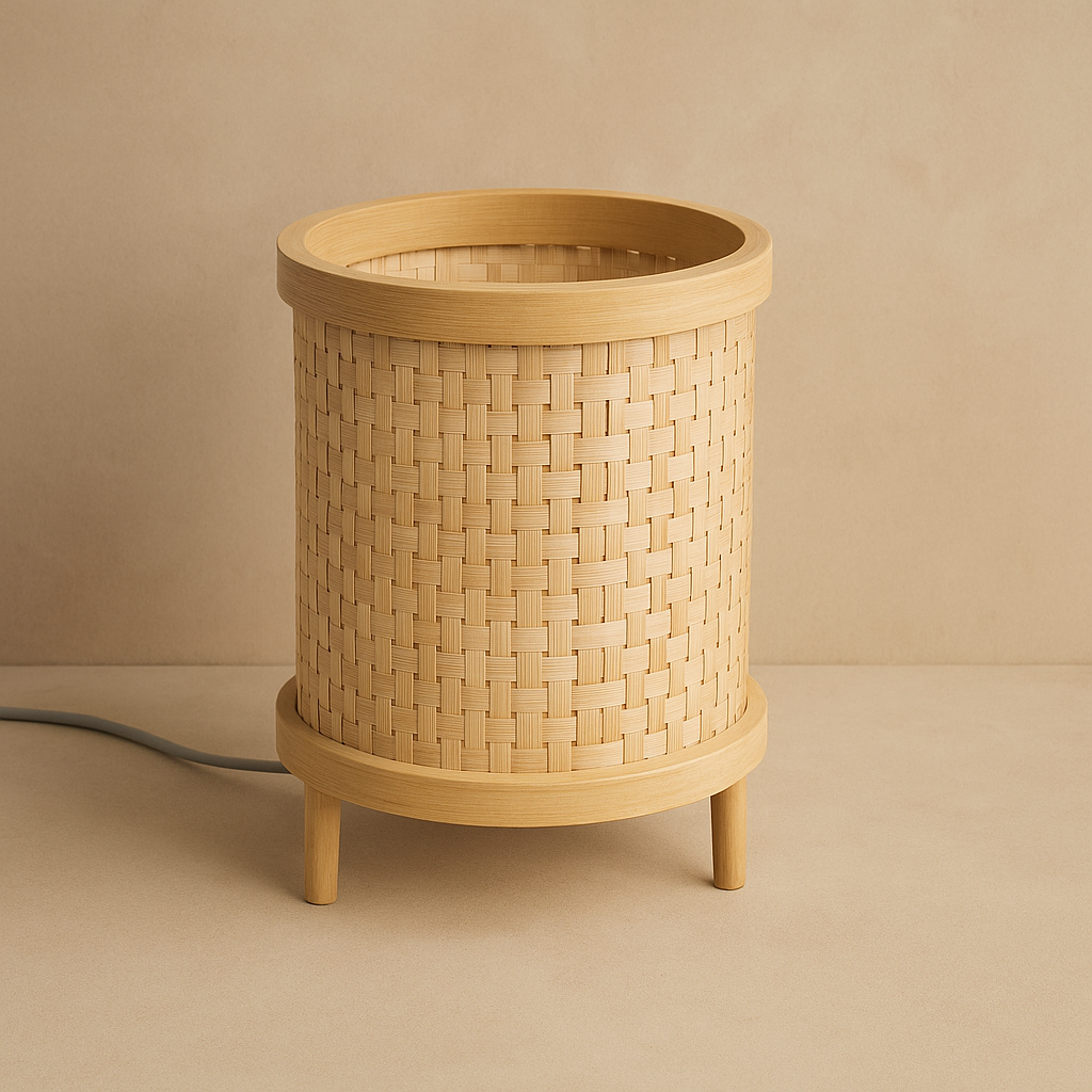 Lámpara de Mesa Tamashi – Bambú Natural & Diseño Escandinavo