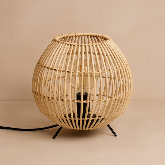 Lámpara de Mesa Nairobi – Bambú Natural & Diseño Artesanal