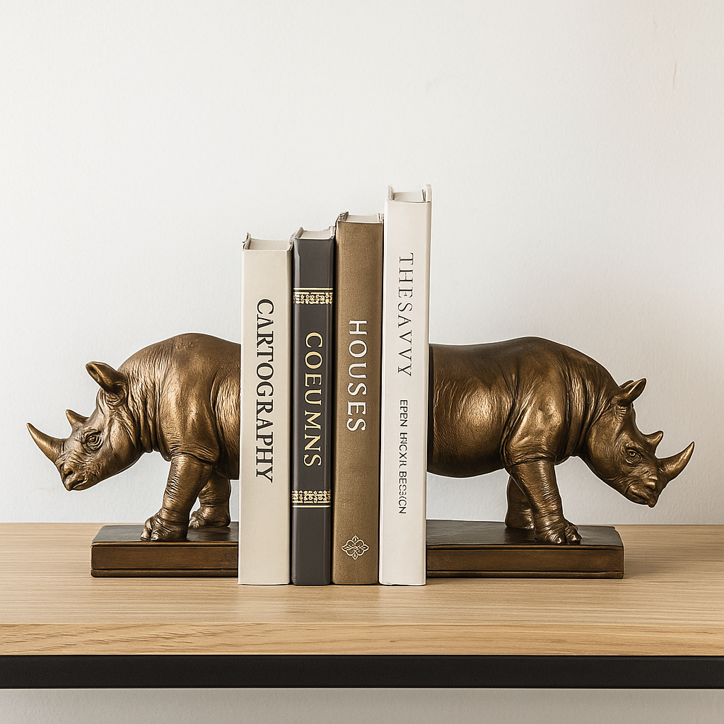 SOPORTE LIBROS 26x11x16CM RINOCERONTE