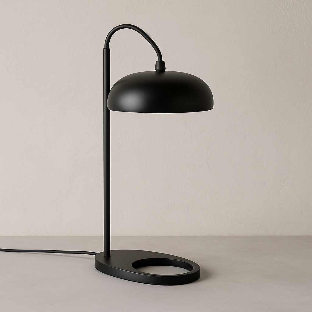 Lámpara de Mesa Pauline – Negra Minimalista