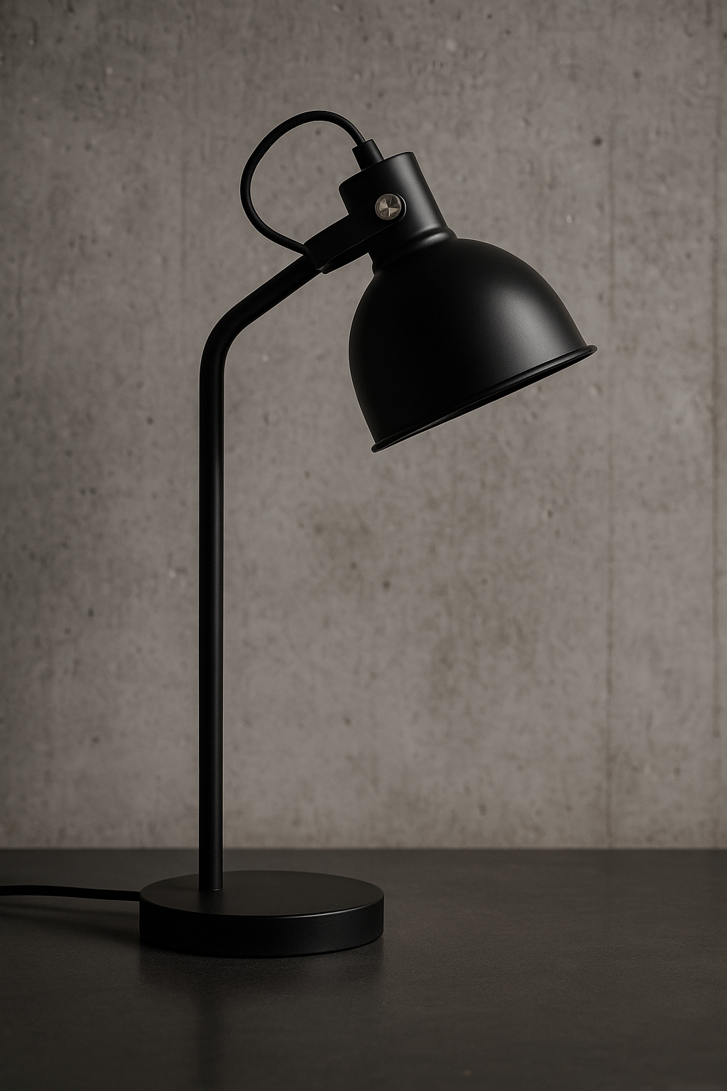 Lámpara de Mesa Pixar – Estilo Industrial Negro