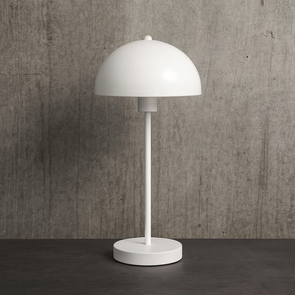 Lámpara de Mesa Mushroom – Blanca Minimalista