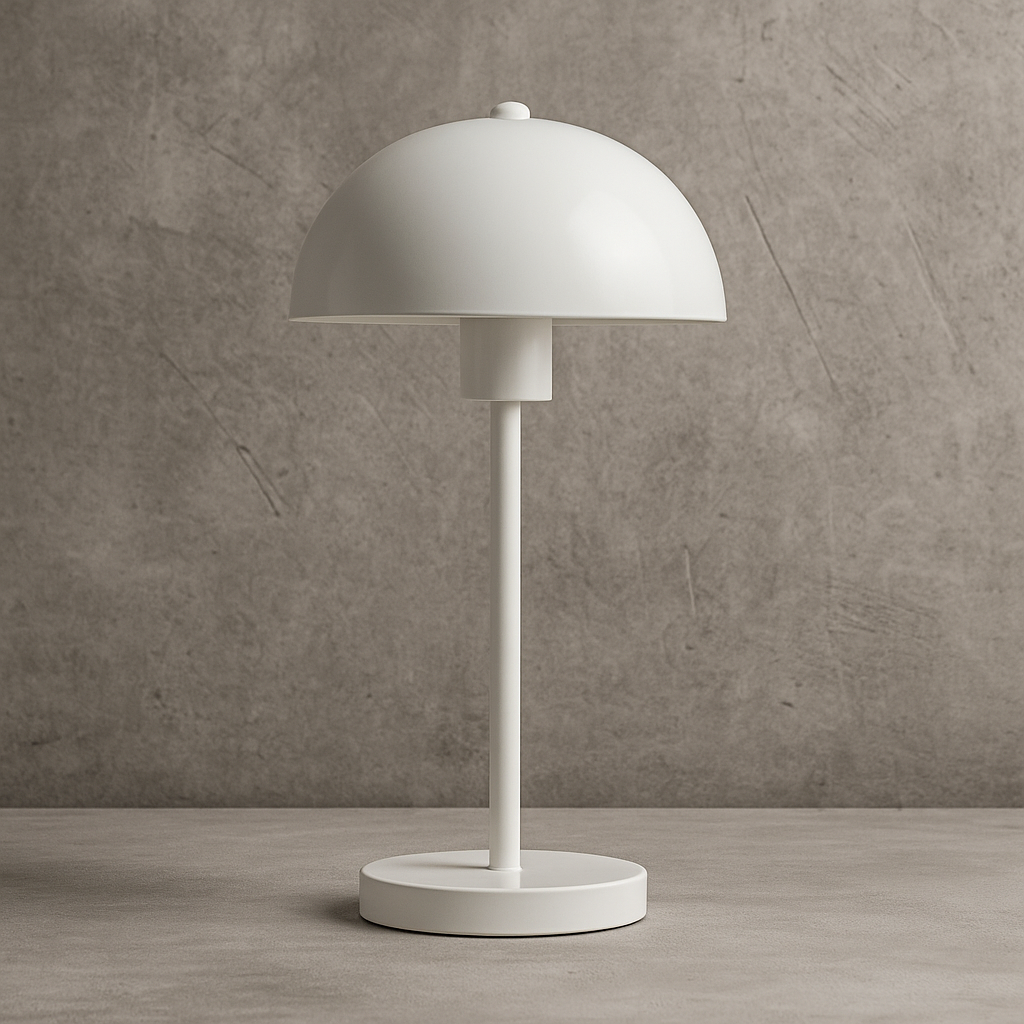 Lámpara de Mesa Mushroom – Blanca Minimalista
