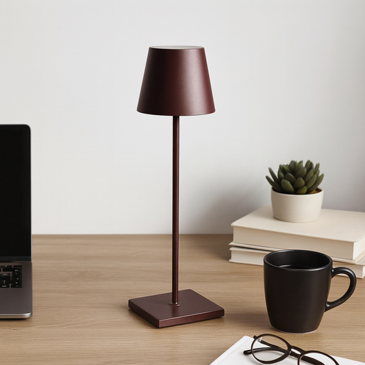 LAMPARA DE MESA ROGER RECARGABLE DIMM - RED WINE