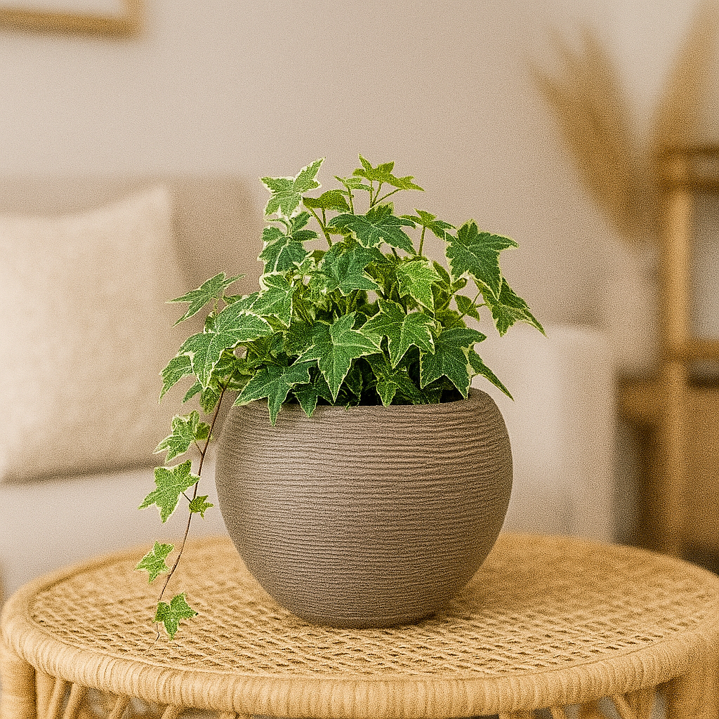 MACETA 17X19CM FLORENCA SISAL EFECTO PIEDRA BEIGE