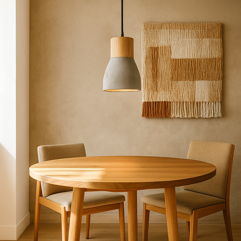 Colgante Claro de Concreto/Madera