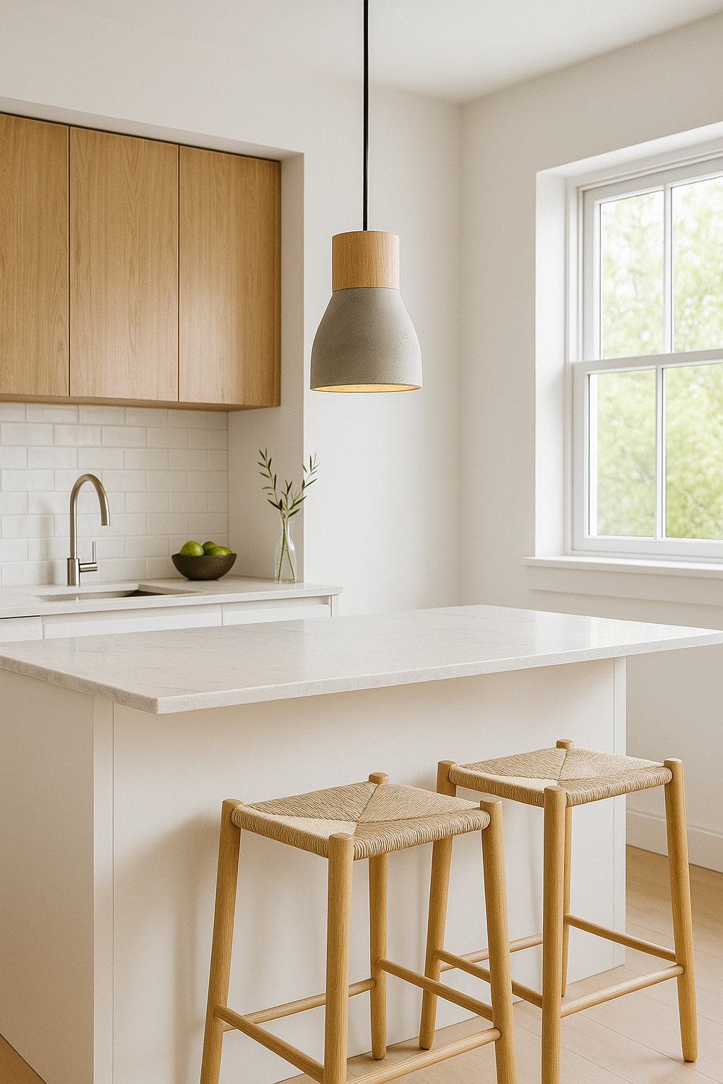 Colgante Claro de Concreto/Madera