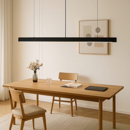 Luminaria Lineal Difusor Opal 40W Negra 3000K