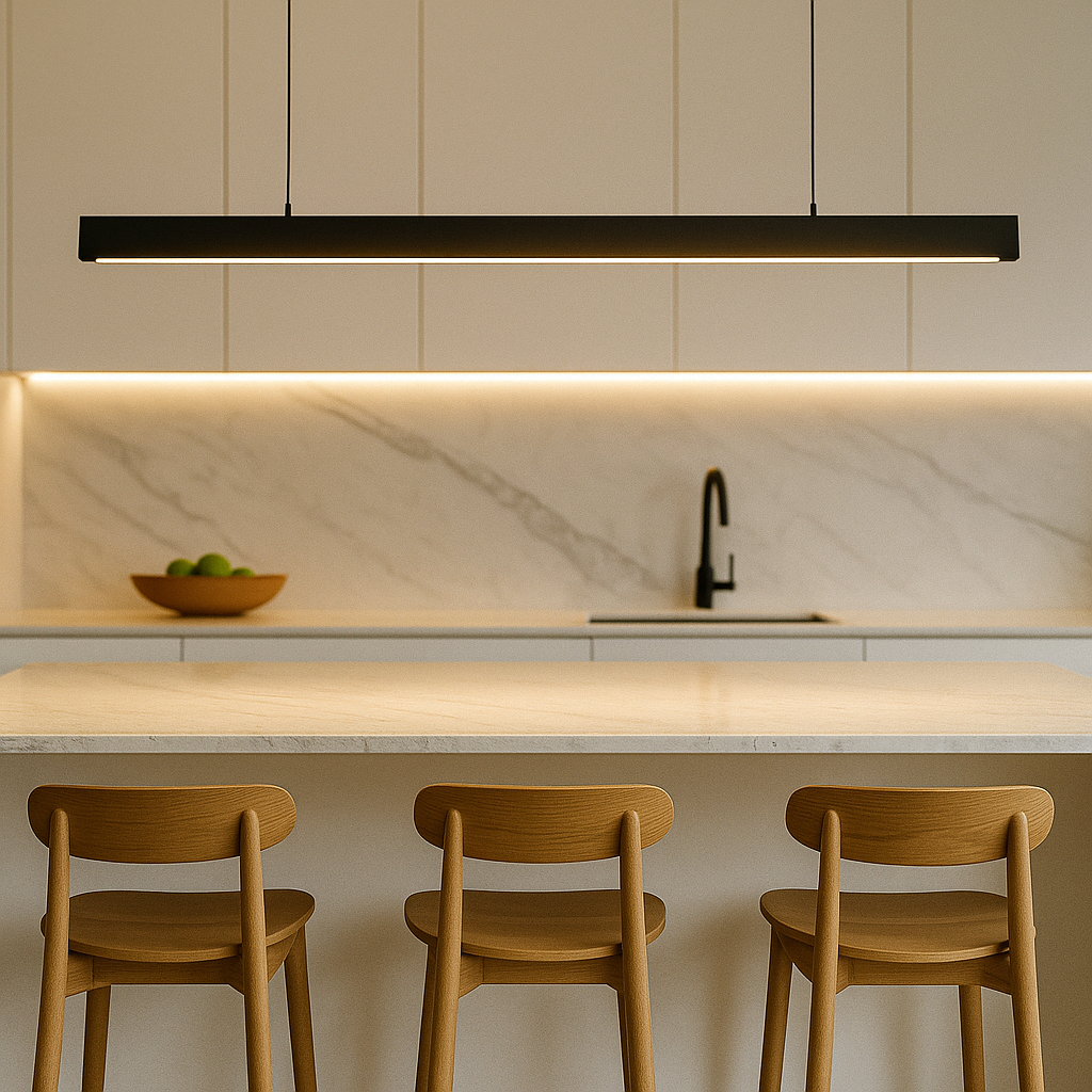 Luminaria Lineal con Módulos 40W Negra 3000K