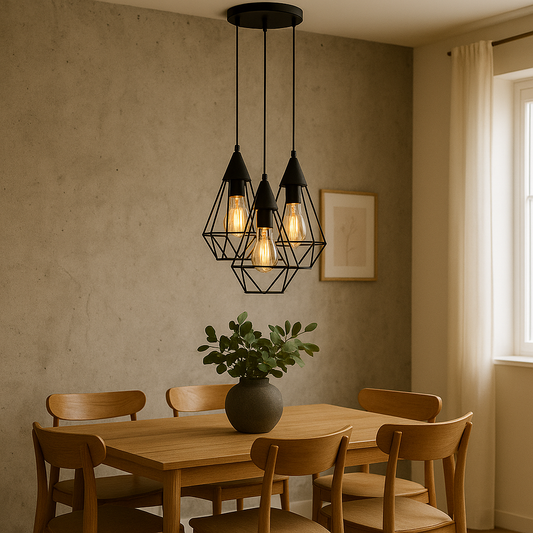 Colgante Triple Reja Negro