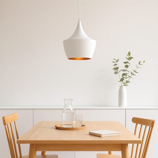 Lámpara Colgante ARTEFACTO CAMPANA DECORATIVA GEISHA 2 BLANCA