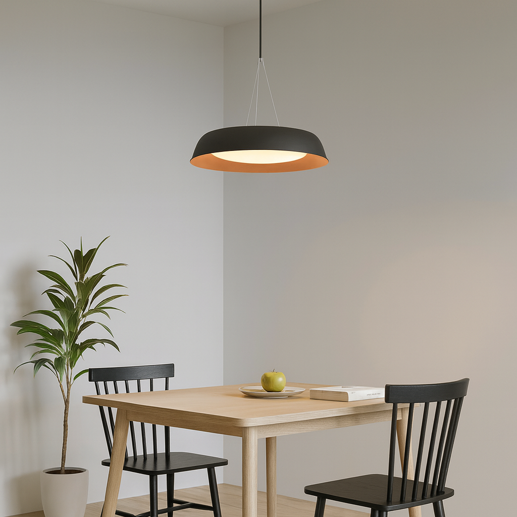 Luminaria colgante decorativa dimerizable Harley CCT 25W en negro