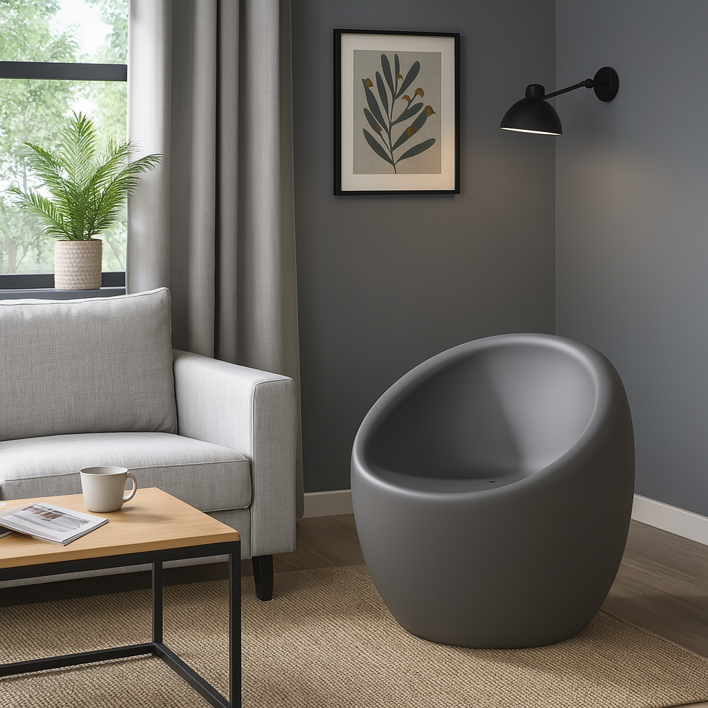 SILLON DE POLIETILENO "OCA" SIMIL HORMIGON