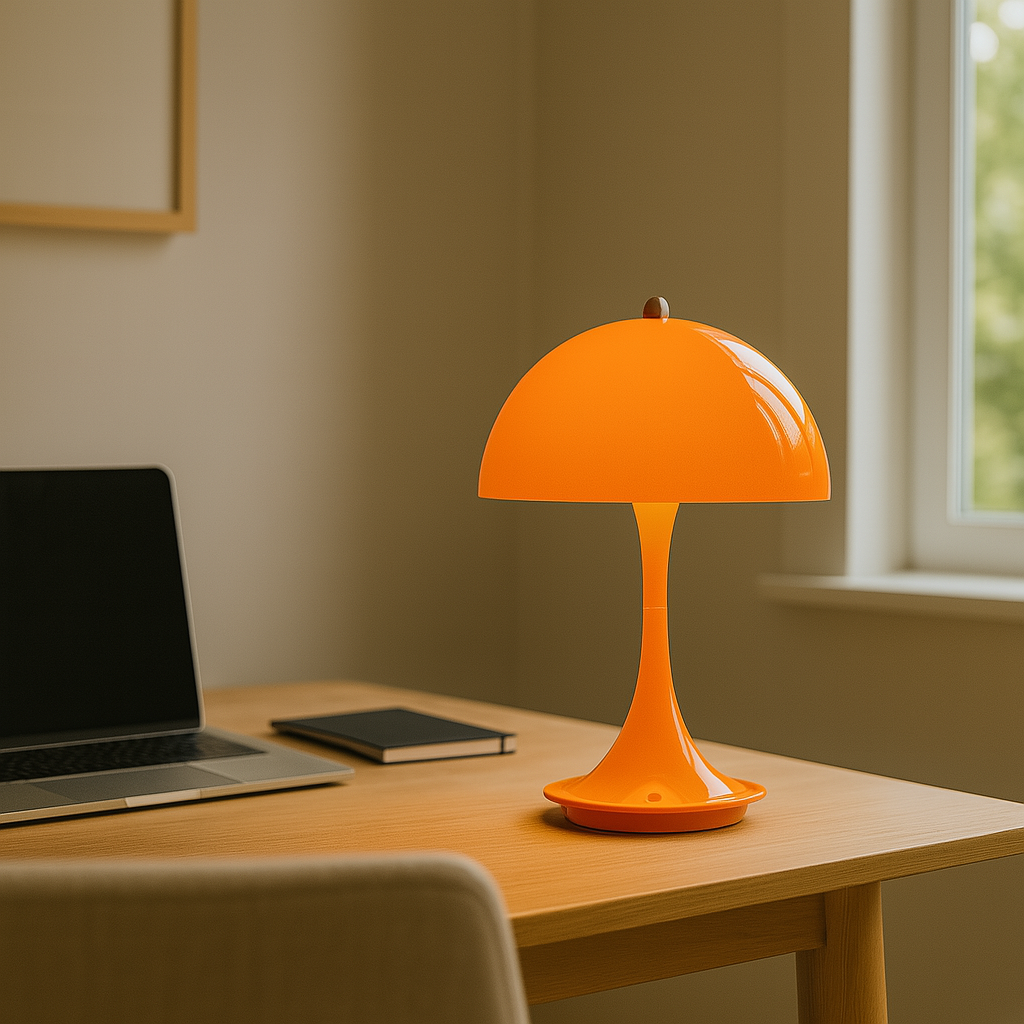 Lámpara de mesa hongo inalám con USB cálida