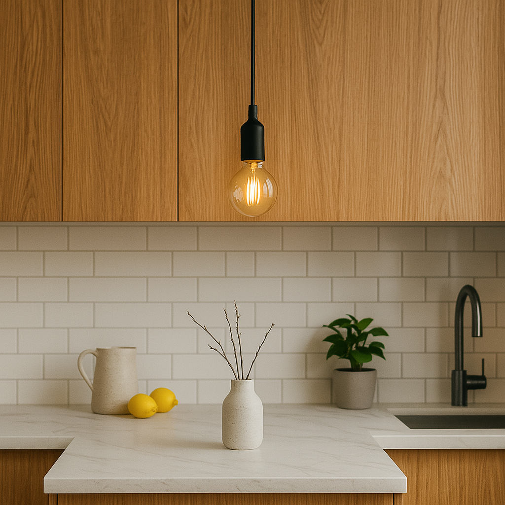 Colgante Silica Gel Portalámpara Negro