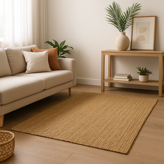 ESPECTACULAR ALFOMBRA DE YUTE 120x160CM NATURAL