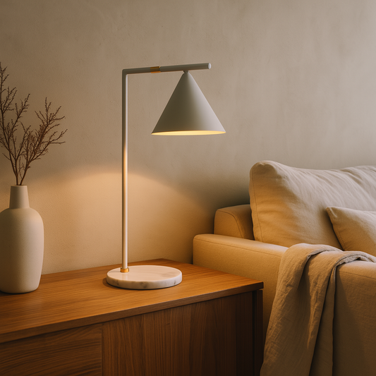 ARTEFACTO DECORATIVO DE MESA STELLA BASE DE MARMOL BLANCA