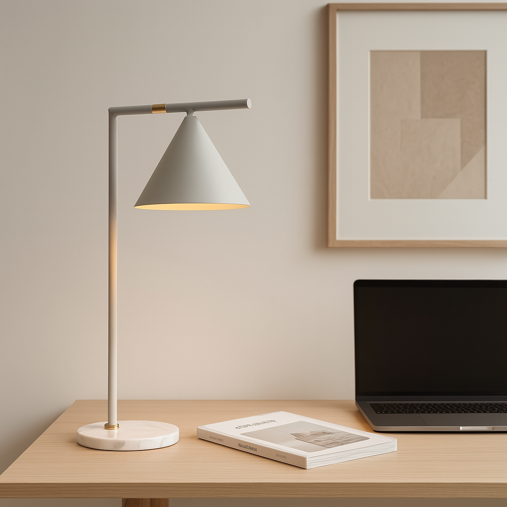 ARTEFACTO DECORATIVO DE MESA STELLA BASE DE MARMOL BLANCA