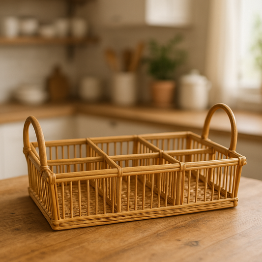 ORGANIZADOR 6 DIV. 27x17xH7 CMS C/ASAS BAMBU