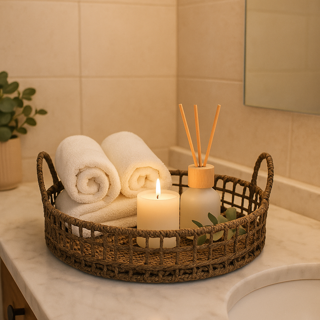 BANDEJA C/ASAS D40x7CM FIBRA NATURAL