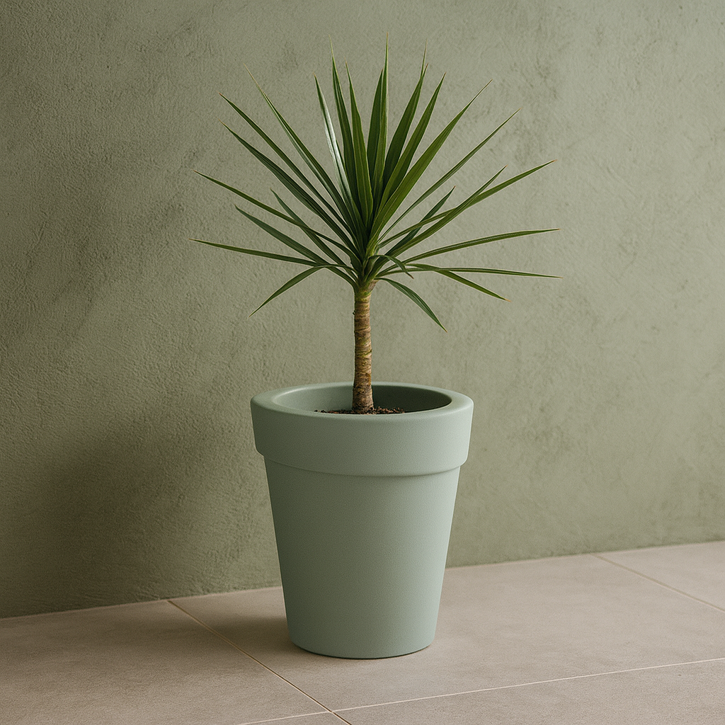 MACETA "GIPSY" Ø55 X 70CM. VERDE SALVIA