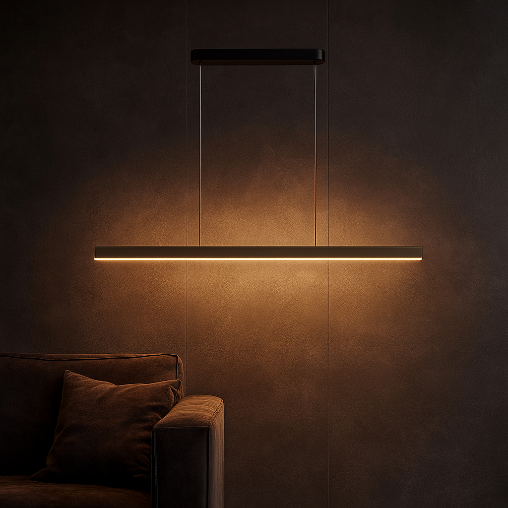 LUMINARIA LINEAL DE SUSPENDER 120CM BAKU - NEGRO