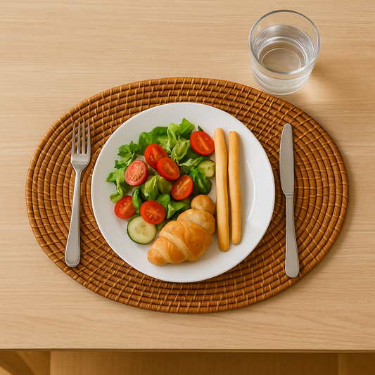 INDIVIDUAL OVAL 40x30CM BAMBOO-RATTAN