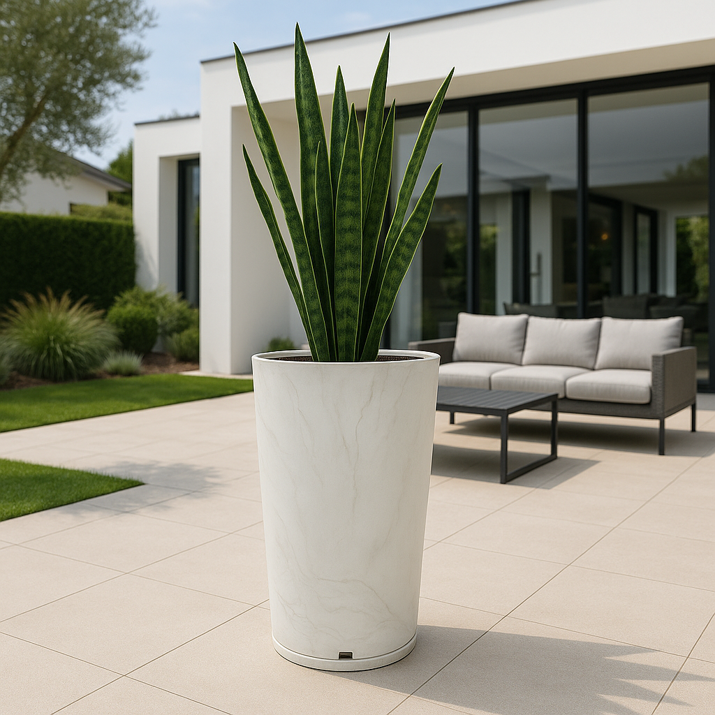 MACETA 40X80CM GENEBRA MARMORATO BLANCA