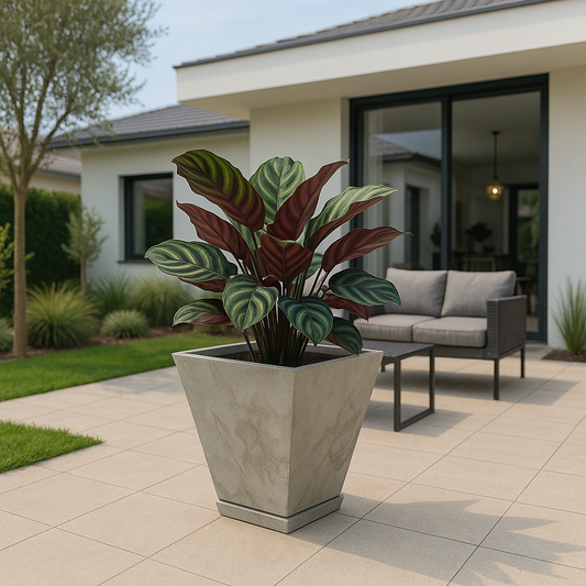 MACETA 29X34CM ZURIQUE MARMORATO BLANCA