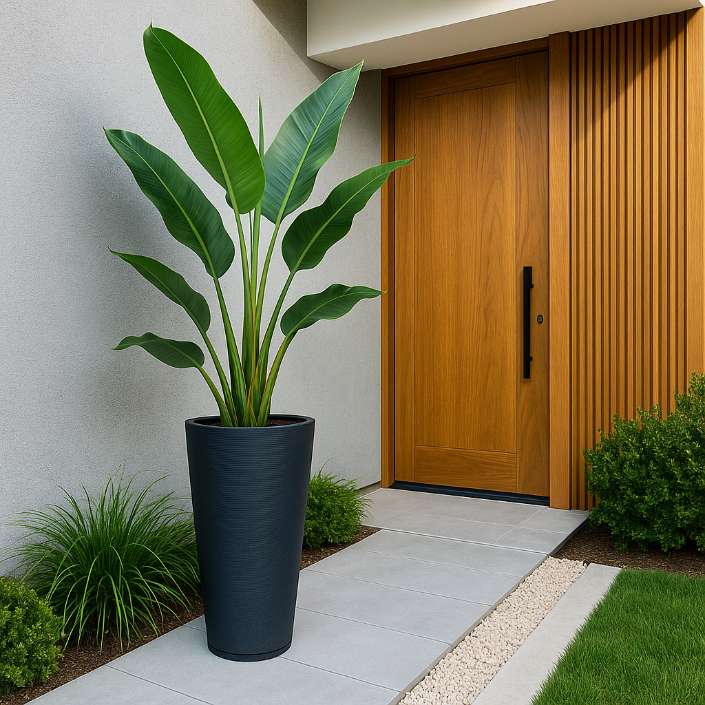 MACETA 40X80CM GENEBRA GRAPHITO EFEC.PIEDRA GRIS O